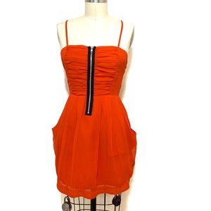 COPY - 0219 Nelly Trend orange lave back dress sz S